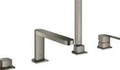 Grohe plus 4-hulls kar- og dusjbatteri børstet hard grafitt