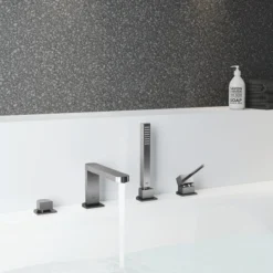 Grohe plus 4-hulls kar- og dusjbatteri børstet hard grafitt