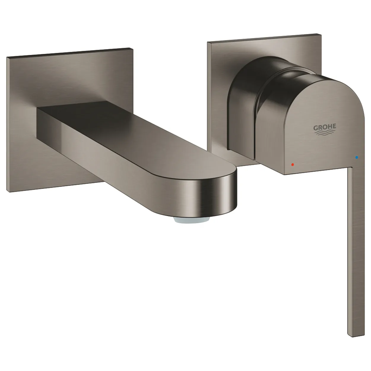 Grohe plus 2-hulls servantbatteri børstet hard grafitt