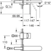 Grohe plus 2-hulls servantbatteri krom