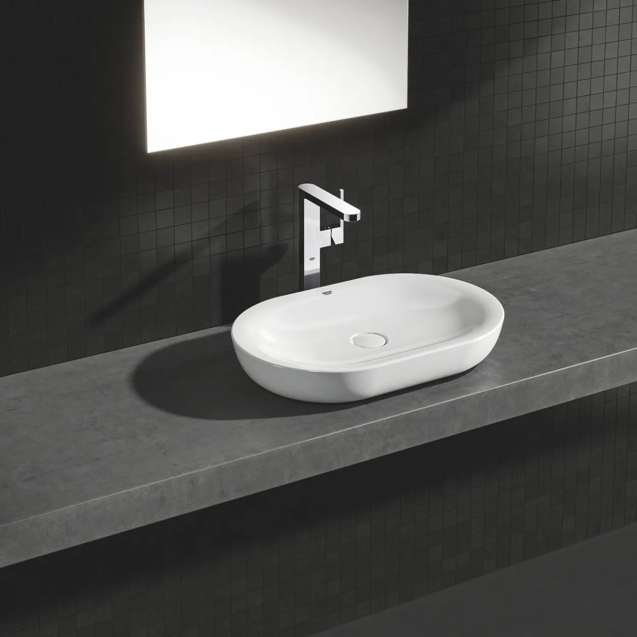 Grohe plus servantbatteri høy modell krom