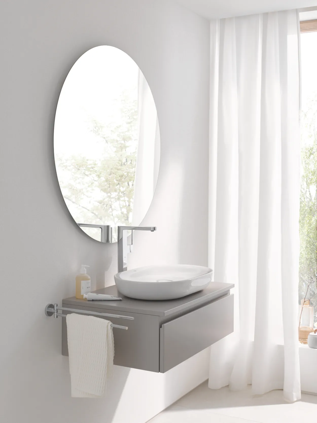 Grohe plus servantbatteri høy modell krom