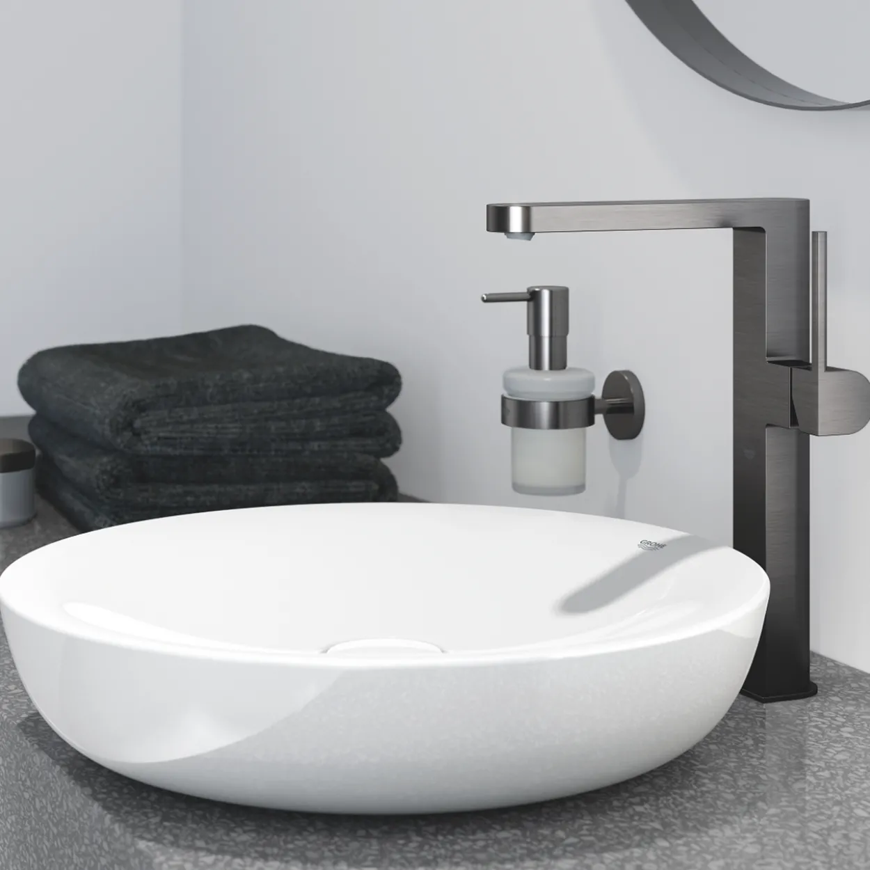 Grohe plus xl servantbatteri børstet hard grafitt