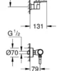 Grohe precision feel dusjtermostat m/3-spray dusjsett 600 mm krom