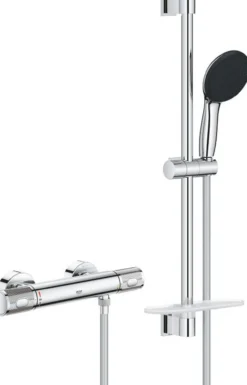 Grohe precision feel dusjtermostat m/3-spray dusjsett 600 mm krom