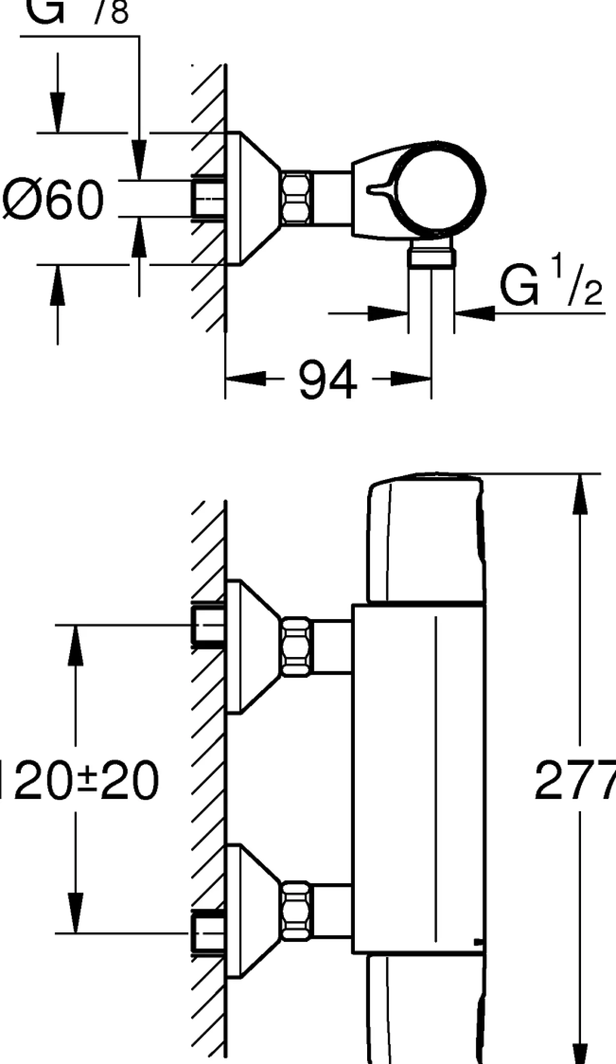 Grohe precision trend dusjbatteri