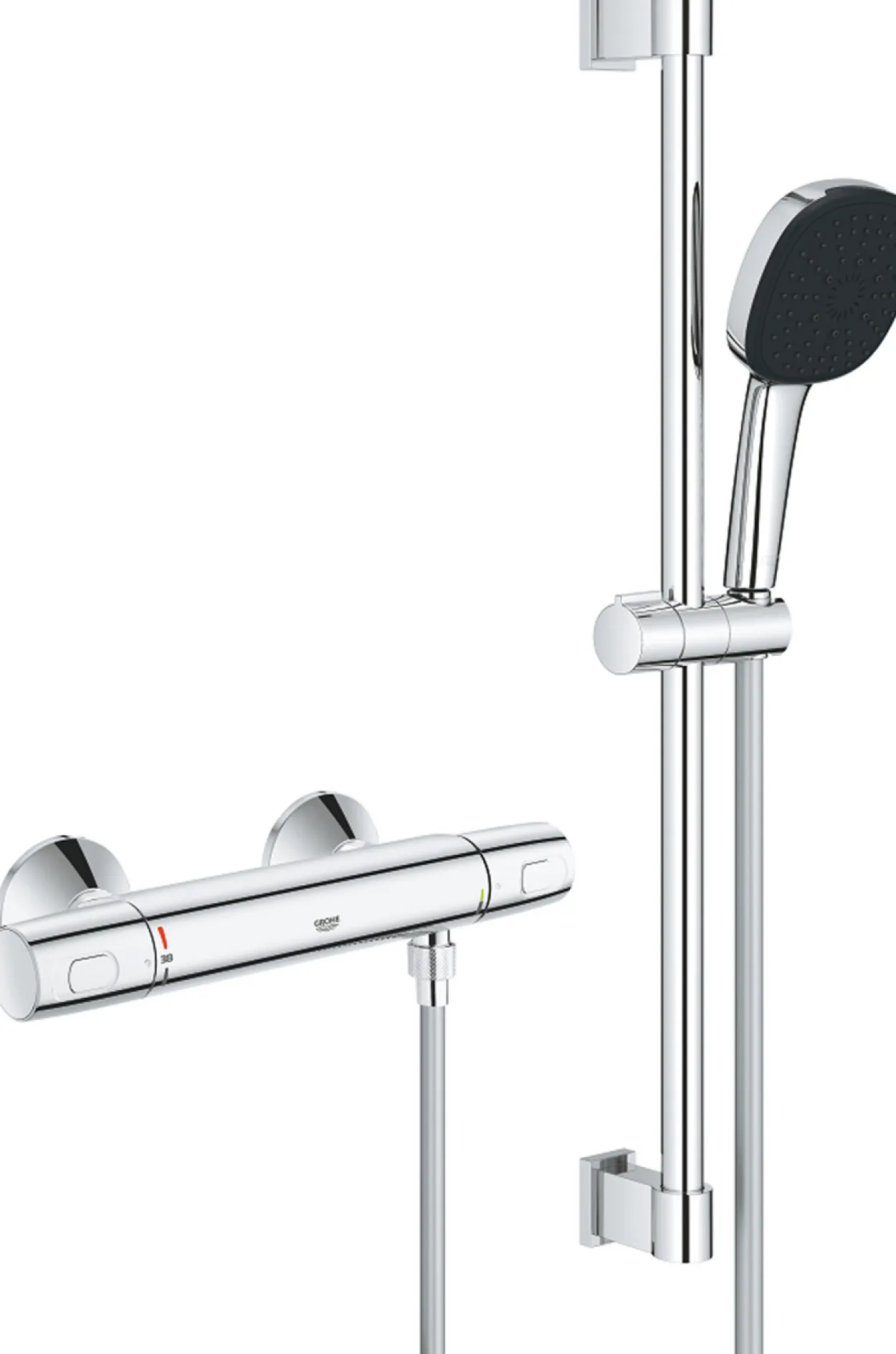 Grohe precision trend dusjtermostat m/3-spray dusjsett 600 mm krom