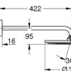 Grohe rainshower cosmopolitan 310 hodedusj 42 cm