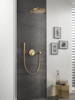 Grohe rainshower cosmopolitan 310 takdusj 380 mm børstet cool sunrise
