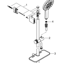 Grohe rainshower smartactive 130 dusjsett 3-spray krom