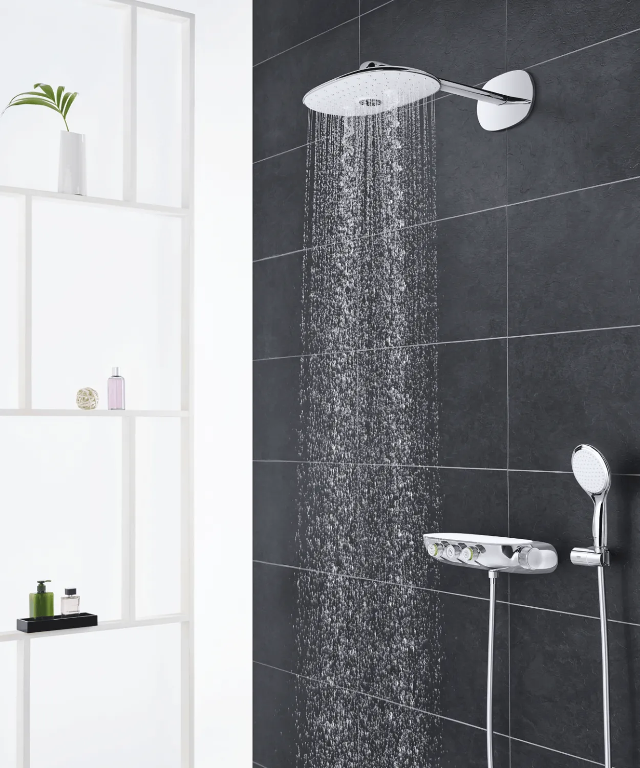 Grohe rainshower smartcontrol 360 duo innbyggingssystem med hodedusj og hånddusj