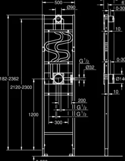 Grohe rapido duo dusjstativ for innbygging