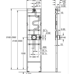 Grohe rapido mono dusjstativ for innbygging