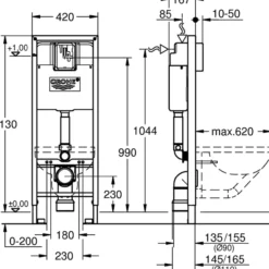 Grohe rapid sl sisterne 6l 113 cm