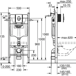 Grohe rapid sl sisterne m/skate air trykknapp krom