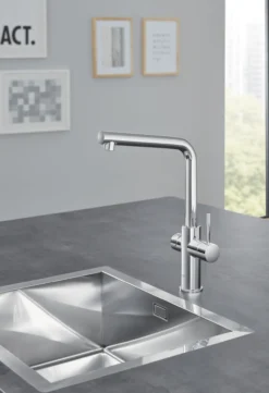 Grohe red duo kjøkkenarmatur m/l-tut og stor bereder