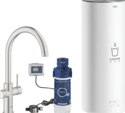Grohe red duo kjøkkenarmatur og bereder i l-størrelse supersteel