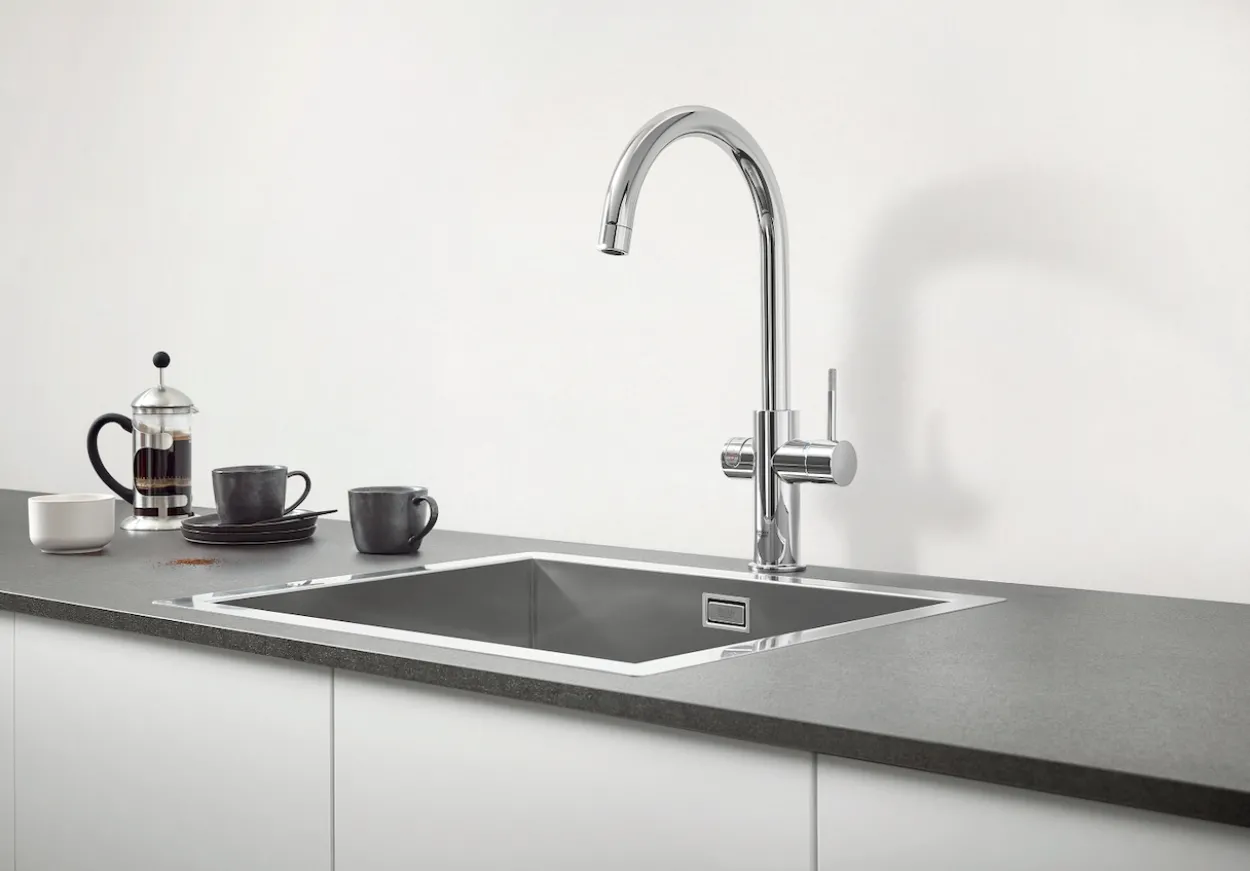 Grohe red duo touch kjøkkenkran m/4 l bereder krom