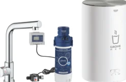 Grohe red mono kjøkkenkran og m-størrelse bereder krom