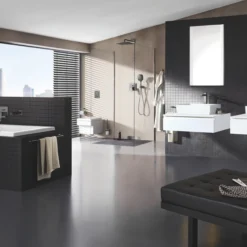 Grohe rsh 310 mono cube hodedusj m/dusjarm 422mm 7,5l børstet hard grafitt