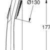 Grohe rsh smartactive 130 hånddusj 3-spray 8,5l børstet warm sunset