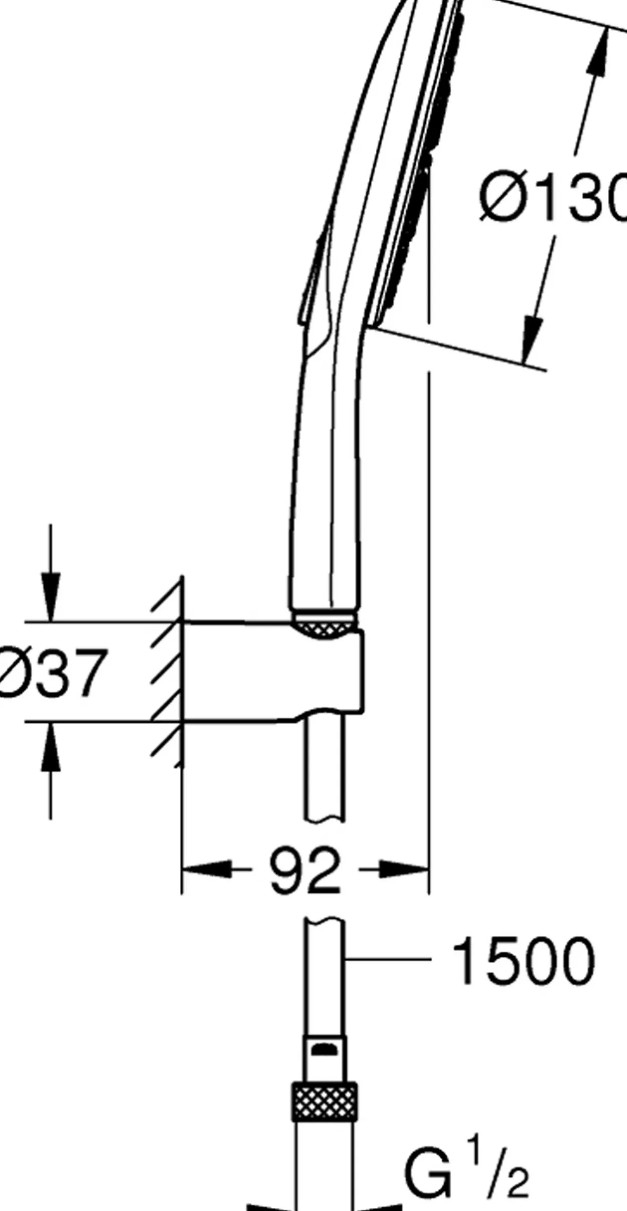 Grohe rsh smartactive 130 hånddusjsett 3-spray 8,5l krom