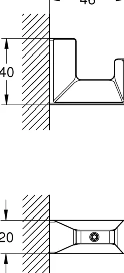 Grohe selection cube håndklekrok