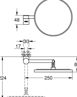 Grohe selection sminkespeil polert nikkel
