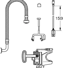 Grohe sensia monteringssett for automatisk spyling
