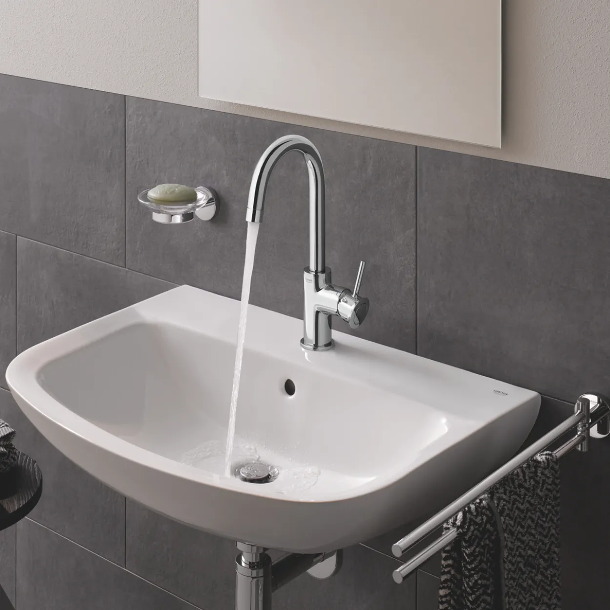 Grohe start classic l servantbatteri m/pop-up krom