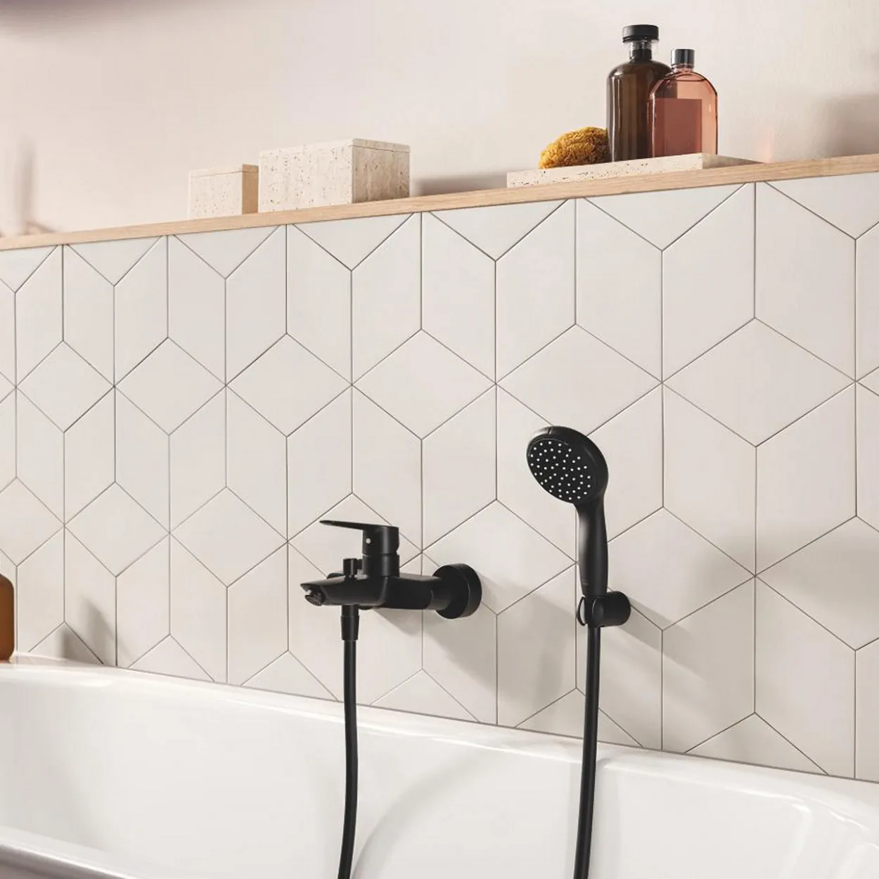 Grohe start kar- og dusjbatteri matt sort