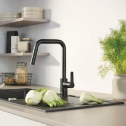 Grohe start kjøkkenarmatur m/uttrekkbar tut sort