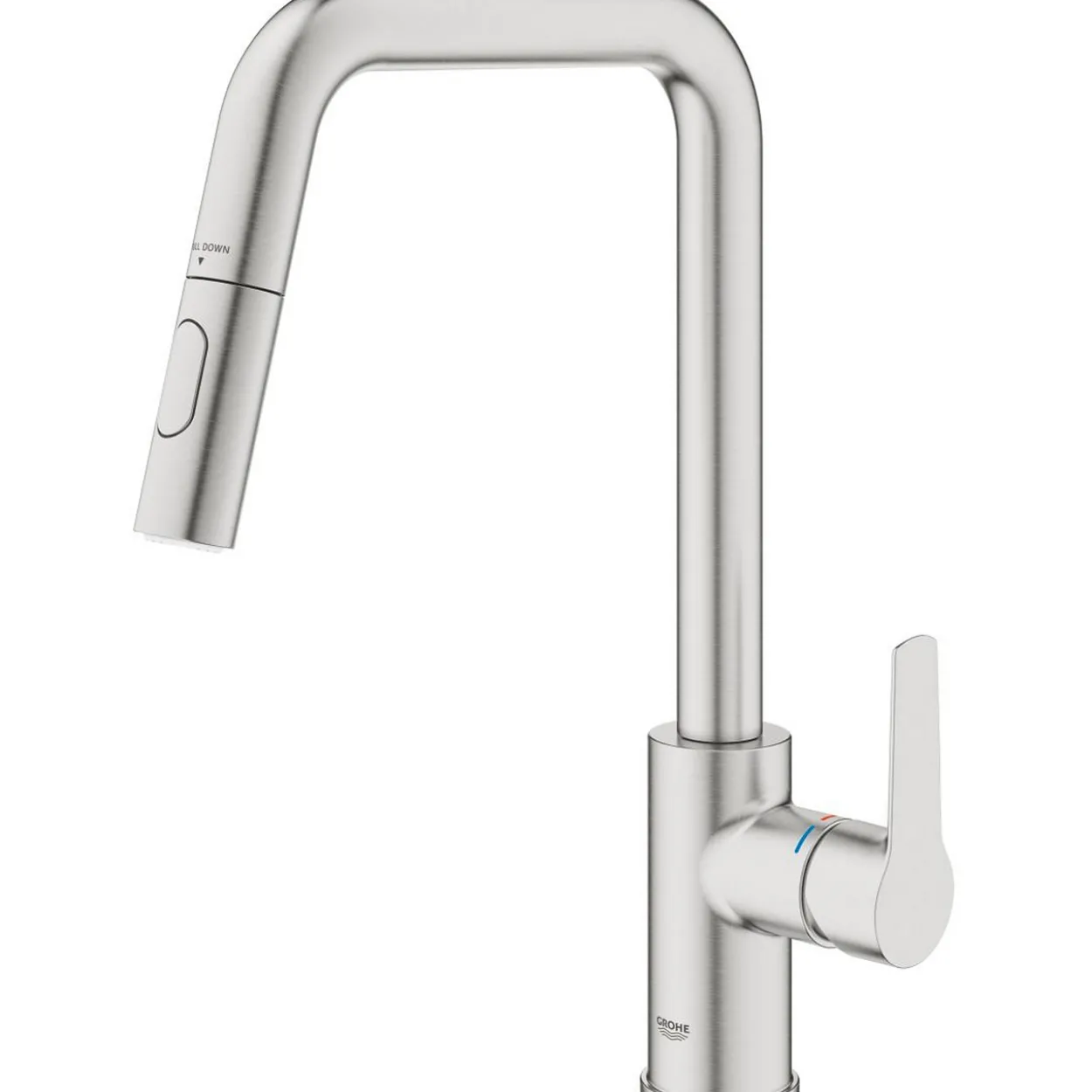 Grohe start kjøkkenarmatur m/uttrekkbar u-tut dual spray supersteel
