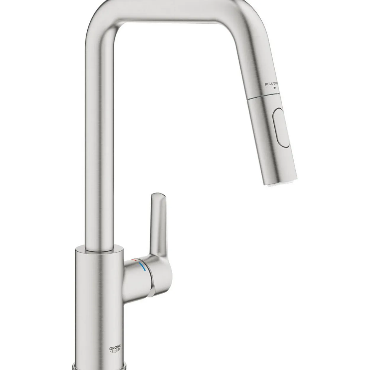 Grohe start kjøkkenarmatur m/uttrekkbar u-tut dual spray supersteel