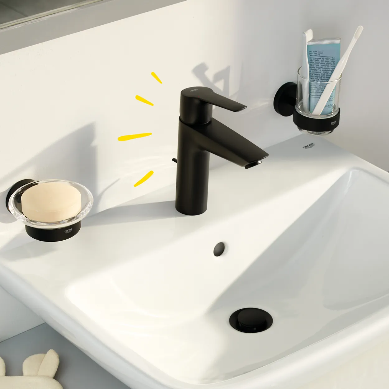 Grohe start s servantbatteri matt sort
