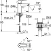 Grohe start s servantbatteri m/pop-up matt sort