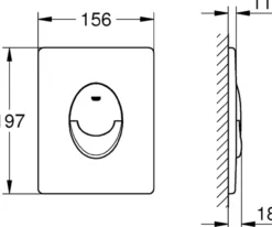 Grohe start trykkplate krom