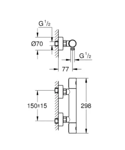 Grohe supersteel dusjtermostat