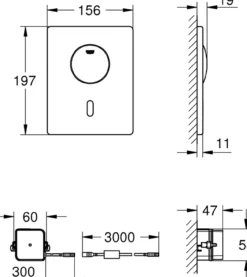 Grohe tectron skate trykkplate m/infrarød sensor