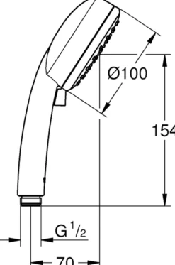 Grohe tempesta cosmopolitan 100 hånddusj m/2 strålefunksjoner krom