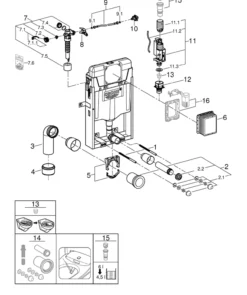 Grohe uniset ramme til wc m/sisterne