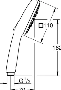Grohe vitalio comfort 110 iii hånddusj 7,4l krom