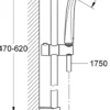 Grohe vitalio joy 110 dusjsett 3-spray 600 18l krom