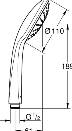 Grohe vitalio joy 110 mono hånddusj 8l krom