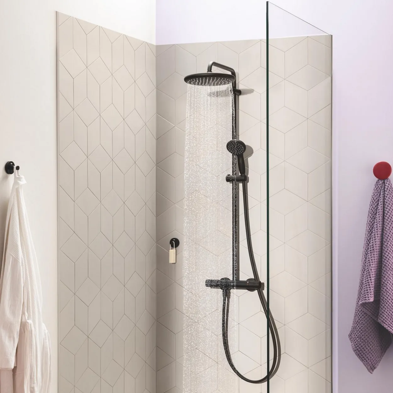 Grohe vitalio start 250 dusjsystem round sort/24