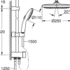 Grohe vitalio start 250 dusjsystem m/omskifter 7,5l matt sort