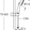 Grohe vitalio start 110 iii dusjsett 900 7,4l krom