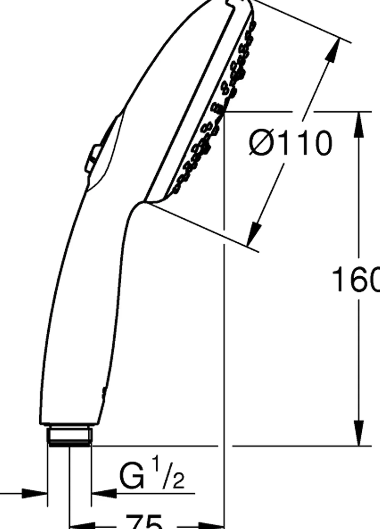 Grohe vitalio start 110 iii hånddusj krom