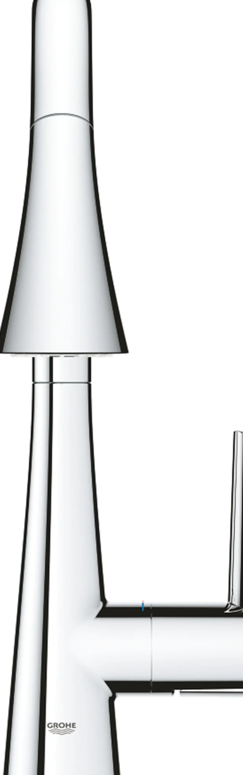 Grohe zedra touch 6v elektronisk kjøkkenarmatur m/uttrekkbar tut krom