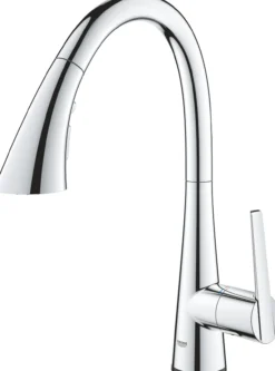 Grohe zedra touch 6v elektronisk kjøkkenarmatur m/uttrekkbar tut krom